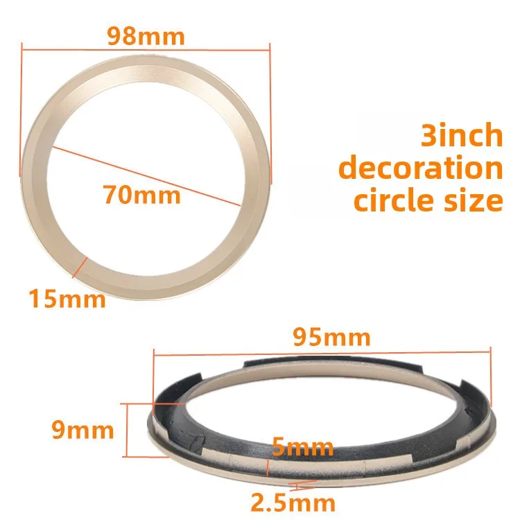 VYOPBC 4PCS Speaker Bezel Trim Ring 3