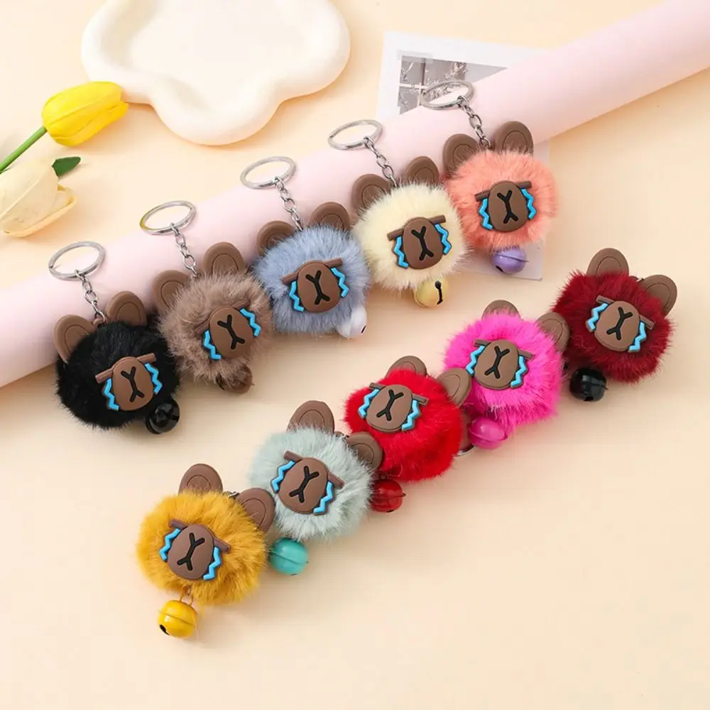

Key Ring Rabbit Fur Capybara Fur Keychain Panda Hairy Bunny Key Ring Exquisite Alloy Ring Fluffy Capybara Pendant Girls