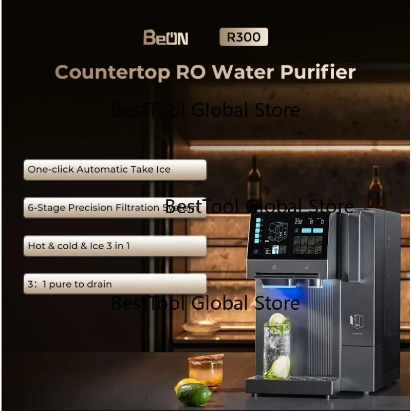 Hot Cold RO Water Purifier Dispenser Desktop Countertop with Ice Maker Function