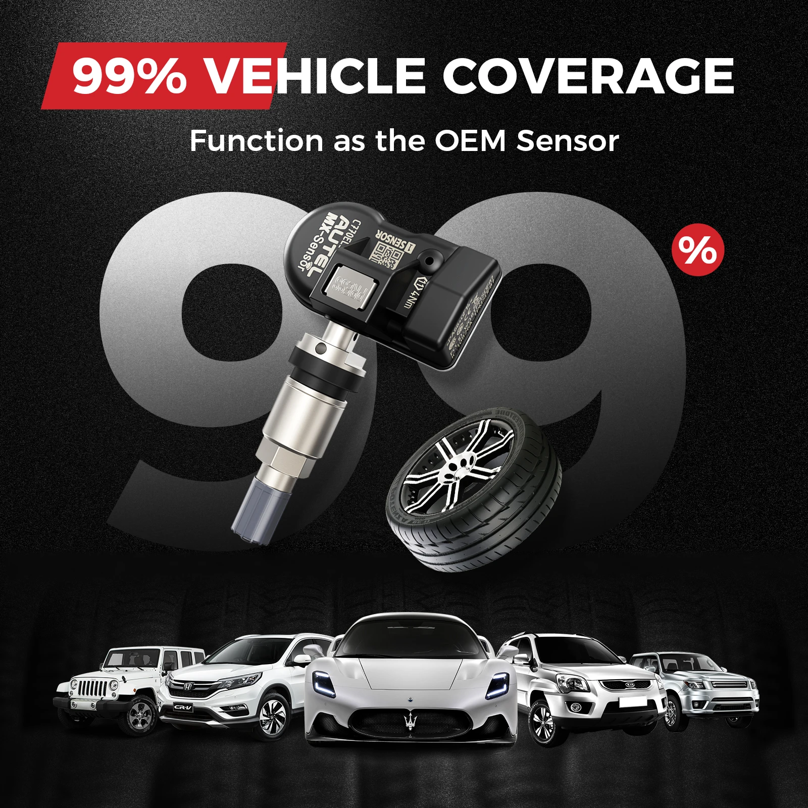 Autel MX Sensor 4PCS 8PCS Set 433 315MHZ TPMS Sensor Narzędzia do naprawy opon MaxiTPMS Pad Monitor ciśnienia w oponach Programowalny czujnik MX