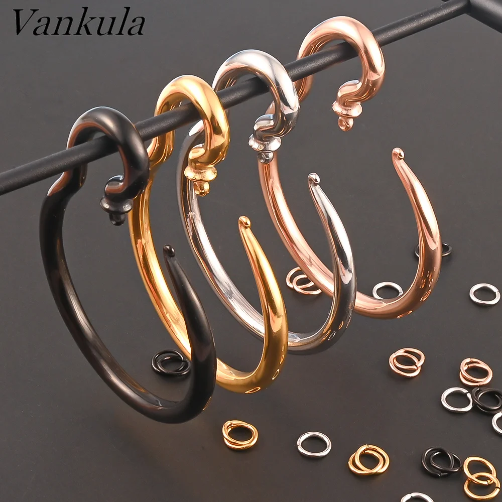 

Vankula 10pcs Stainless Steel Ear Gauges DIY Hook Dangle Plugs Tunnels Piercing Body Jewelry Expander Stretcher Earrings