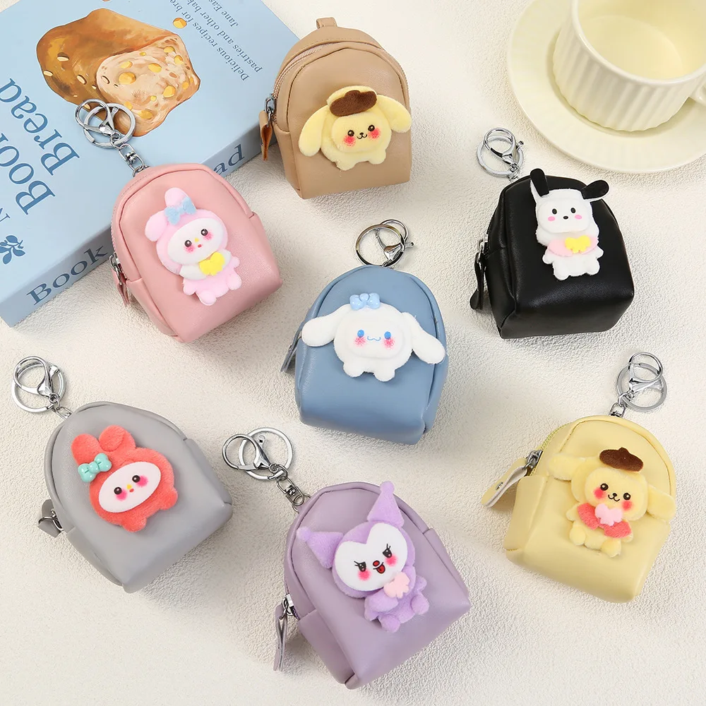 Sanurgente-Porte-monnaie étanche pour enfants, porte-clés, mini sac, clé, sac à dos, pendentif cadeau, série, Kawaii, Pompompurin, Pochacco, JOGirls, 1 pièce