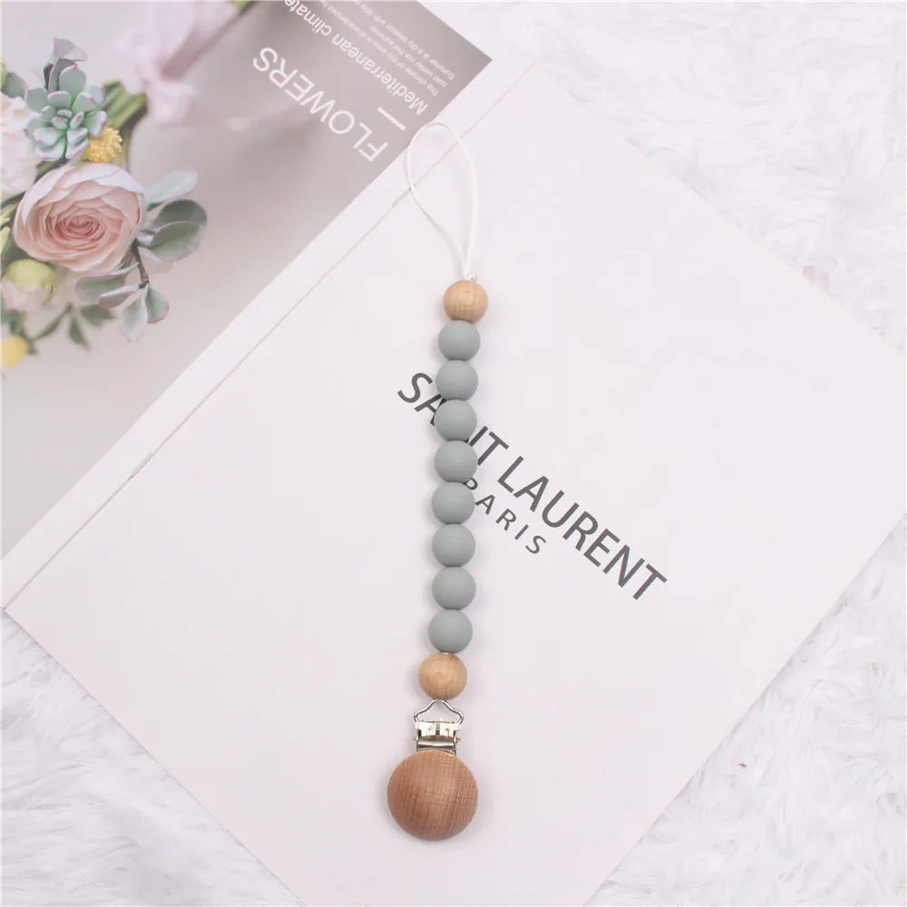 INS Pacifier Chain Food Grade Silicone Pacifier Pendant Gum Anti Drop Chain Baby Grinding Toy Bebe Pacifier Clips Baby Toys