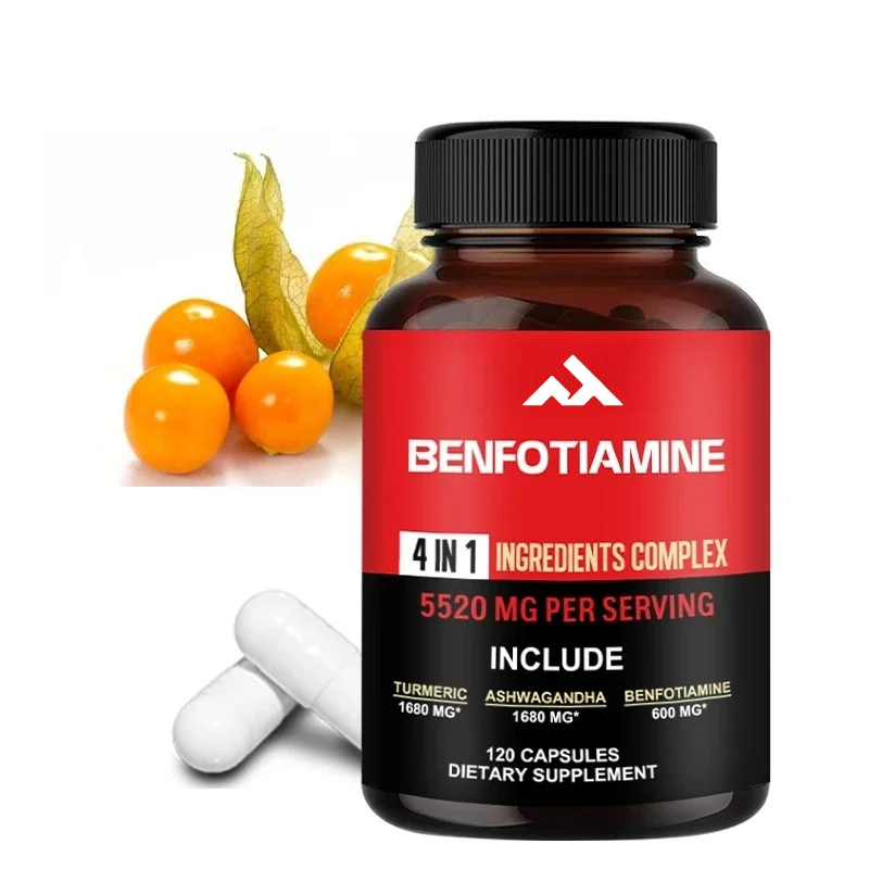 600 Mg Benfotiamine Capsules - Helps Maintain Healthy Glucose Metabolism and Supports Nervous System Health Supplements