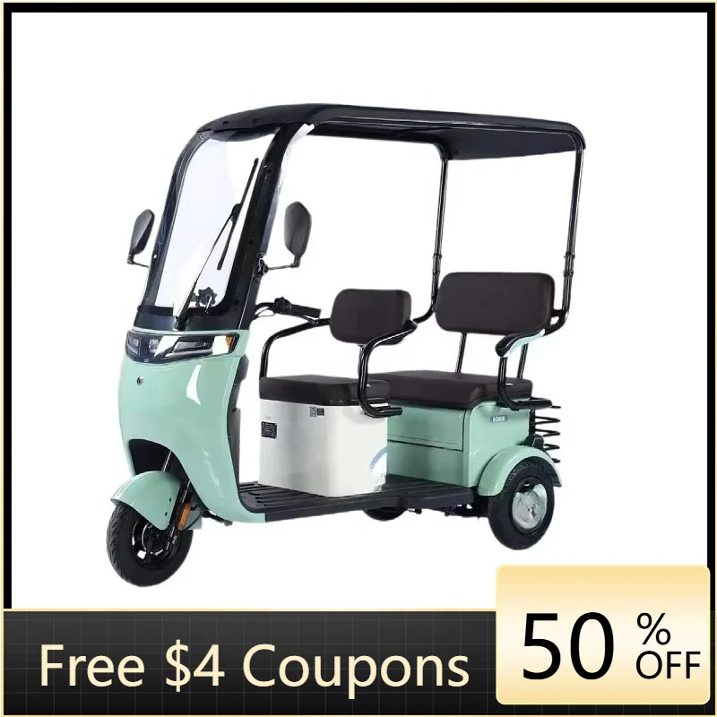 WB  2022 New Fashion 800W 1000W Differential Brushless Motor Powerful Electric Passenger Tricycle Adult