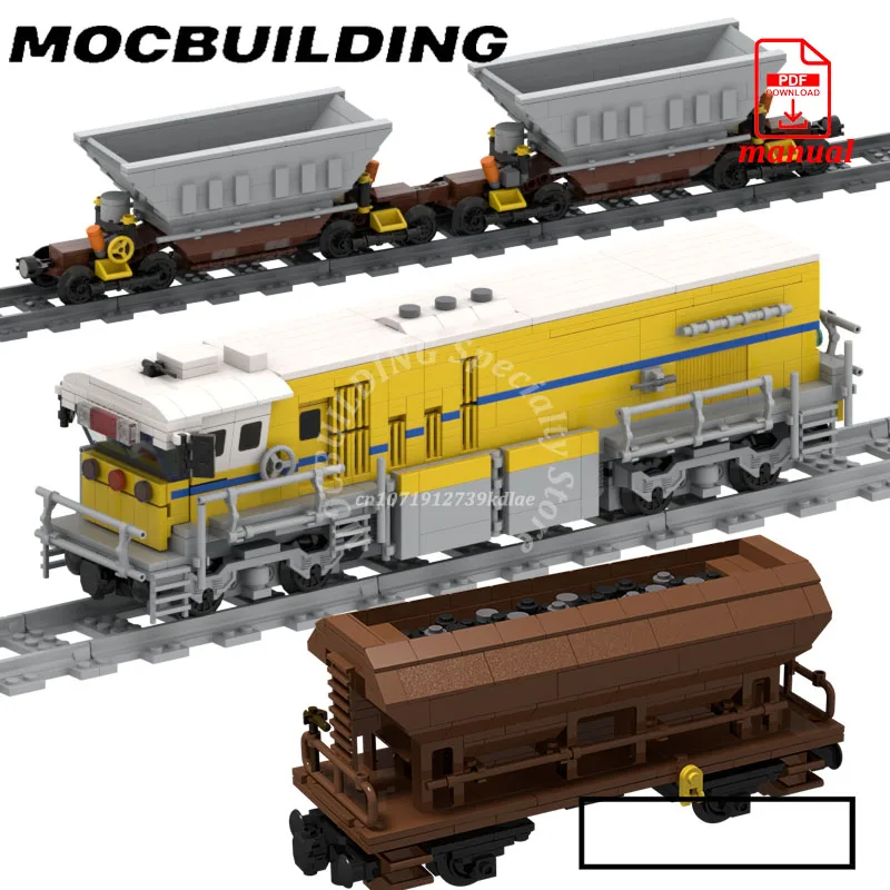 Freight Car Wagon Carriages Car Tb290 Train Model Railway City Traffic MOC Building Blocks Diy Bricks Toys Gifts Present