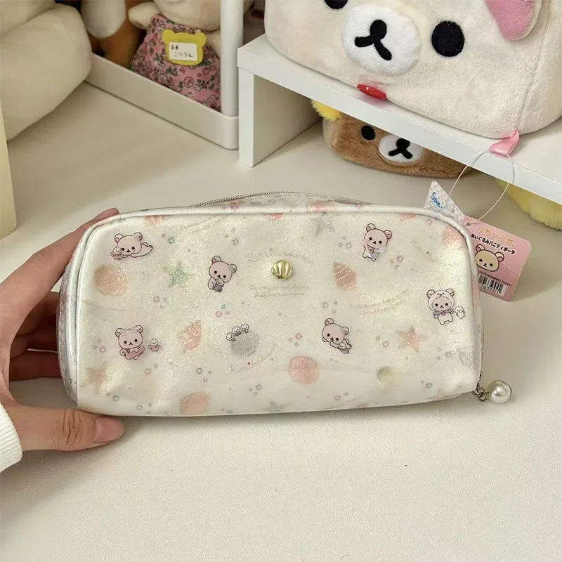 

Waterproof Large Capacity Pencil Case Rilakkuma - Cute Pen Bag Durable Stationery Organizer for Students School Office Supplies