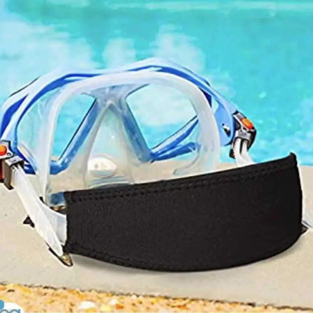 Máscara de buceo de neopreno, cubierta de correa, protección acolchada cómoda, gafas de natación de doble capa, envoltura para el cabello Universal