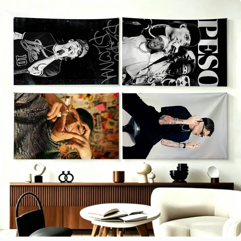 P-Peso Pluma Flags Wall Hanging Background Art Banner for Bedroom Home Outdoor Decor