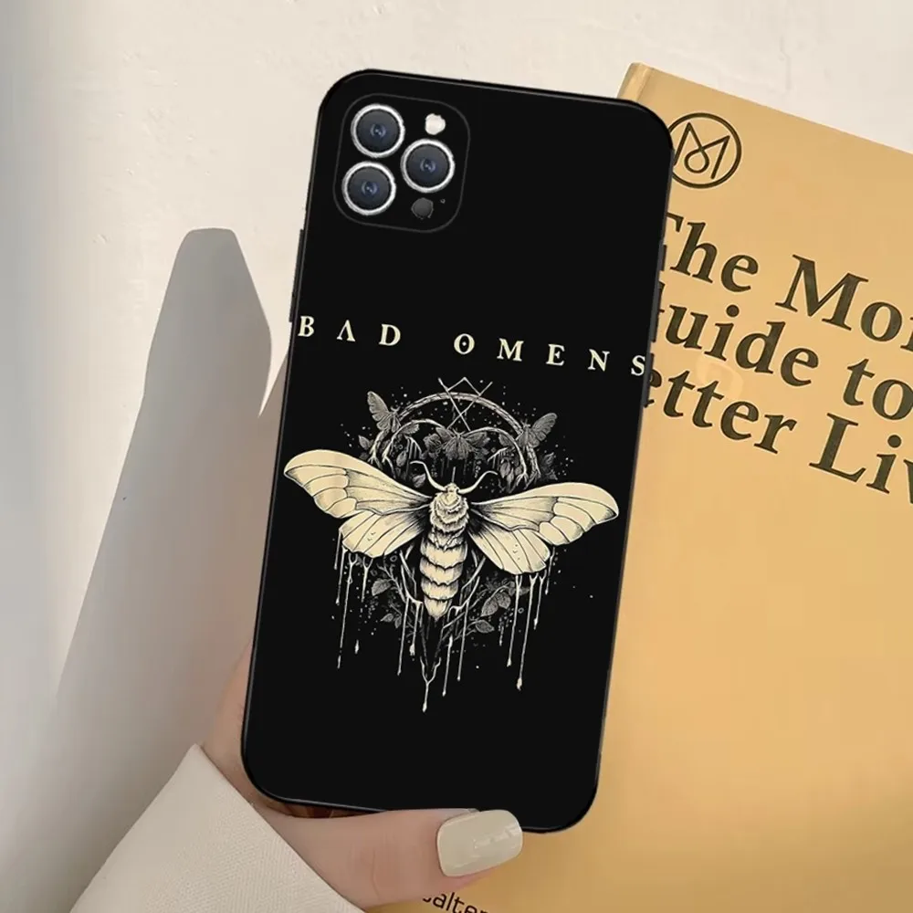 bad O-omens  Phone Case For iPhone 16,15,14,13,12,11,Pro,X,XS,Max,XR,Plus,Mini Soft Black Cover