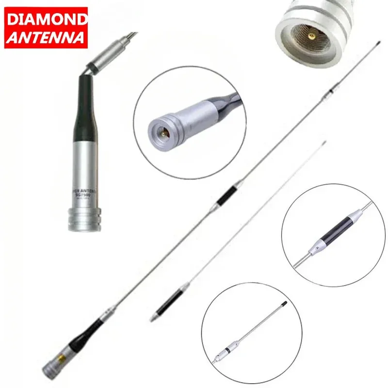 DIAMOND SG7900 UHF/VHF Dual Band Mobile Antenna 144/430MHz Stainless Steel SG-7900 5.0/7.6dBi Gain Car Mobile Radio Antenna 150W