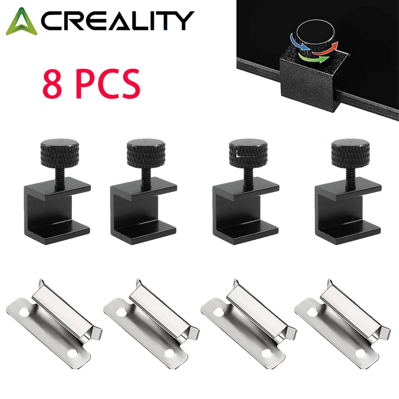 

﻿ 3D Printer Glass Bed Clips Creality 7mm Silver Bed Clips for Ender 3 Pro/3 V2/3 Neo/Ender 5/Plus/CR10/CR10S 3D Printer part