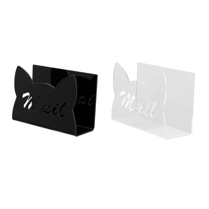 

Cats Acrylics Letter Stand Mail Rack for Office Desk Envelope Organizers 601D