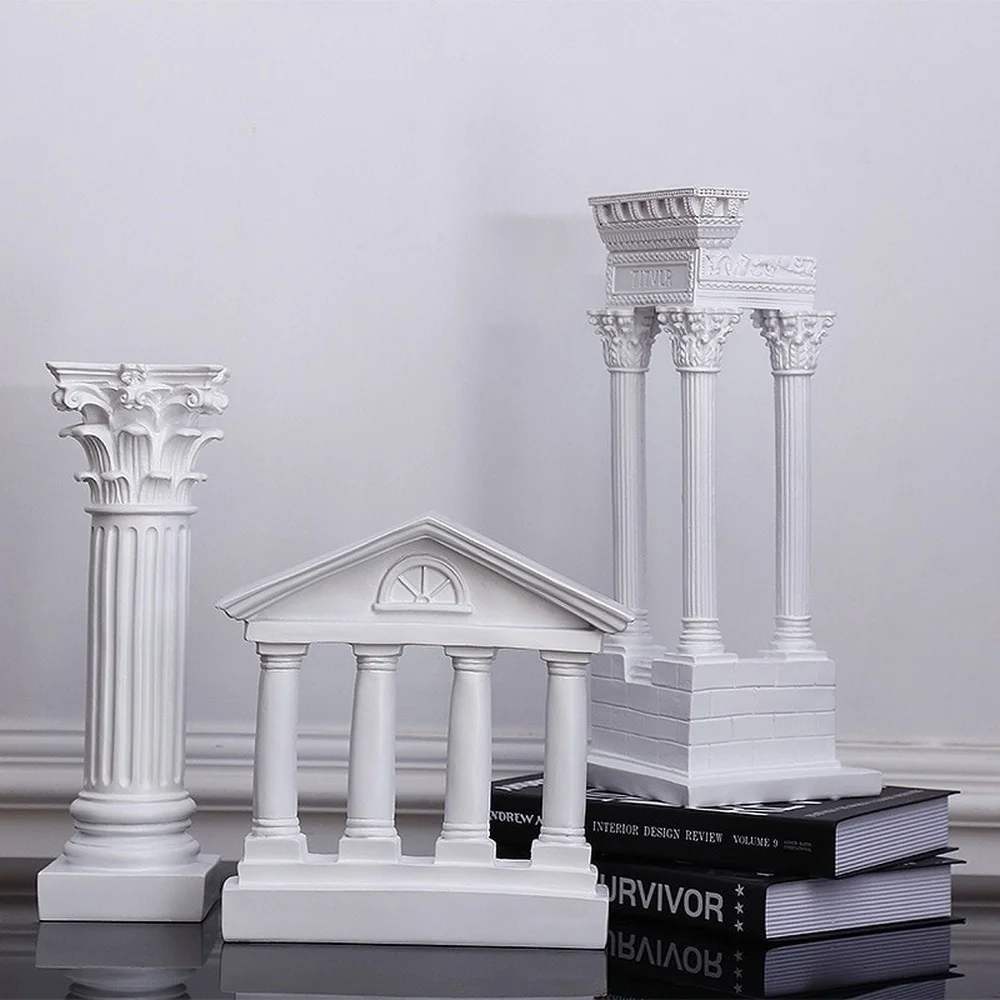 Architecture Model Roman Column Greek Temple Building Model Home Decoration European Decorative