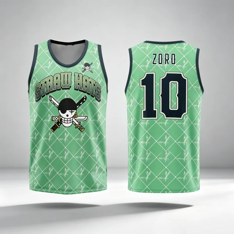 2026 Summer One Piece Zoro Retro Cosplay Vest Men's Oversize 3D Print Sleeveless T-shirt Unisex Sports Shirt FamilyMatching