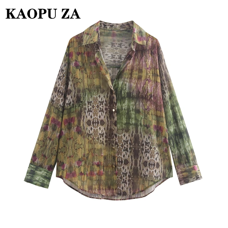 KAOPU ZA 2024 New Summer Women\'s Casual High Neck Sleeveless Flower Printed Shirt Top Designer Fashion T-shirt Dress for the Bea