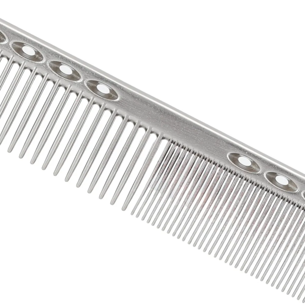 2pcs Professional Stainless Steel Haircut Comb Wide and Fine Teeth Durable Material Styling Comb Multiple Colour 20cm Length