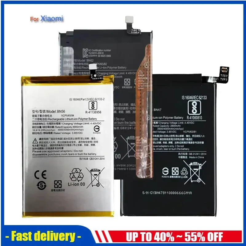 Battery For Xiaomi Mi MIX Max 1 2 3 2S 4 4S 5 5S 5X 6 6X 7 8 SE 9 9T 10 10T Pro Plus Lite/Mi2 Mi5 mi4S BM4C BM3K