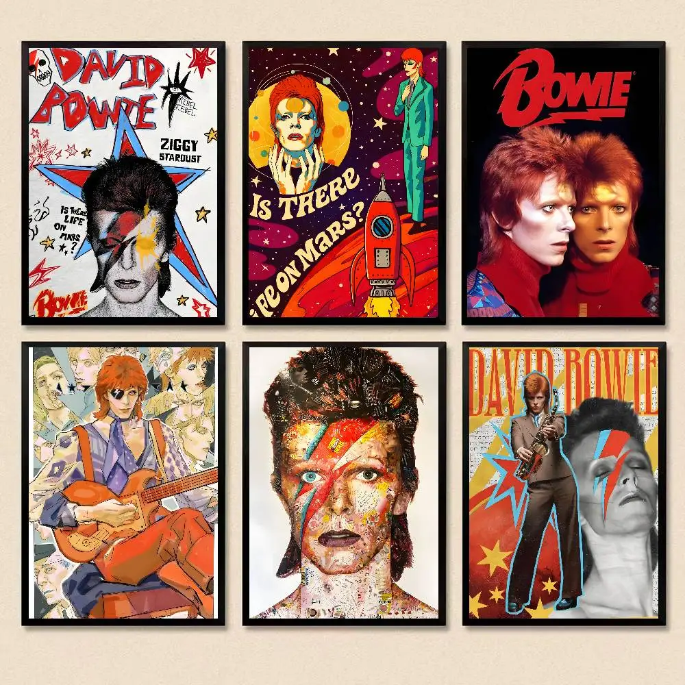 British Rock Singer D-David B-Bowie Poster Room Decor Waterproof Sticky For Home Bar Wall Art Decoration