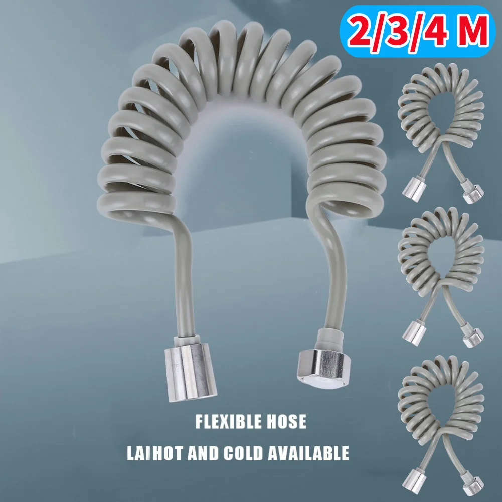 خرطوم دش زنبركي للمرحاض ، بخاخة بيديت ، أنبوب توصيل مرن ، خرطوم بلاستيك ناعم ، مانع للف ، 2 م ، 3 م ، 5 م