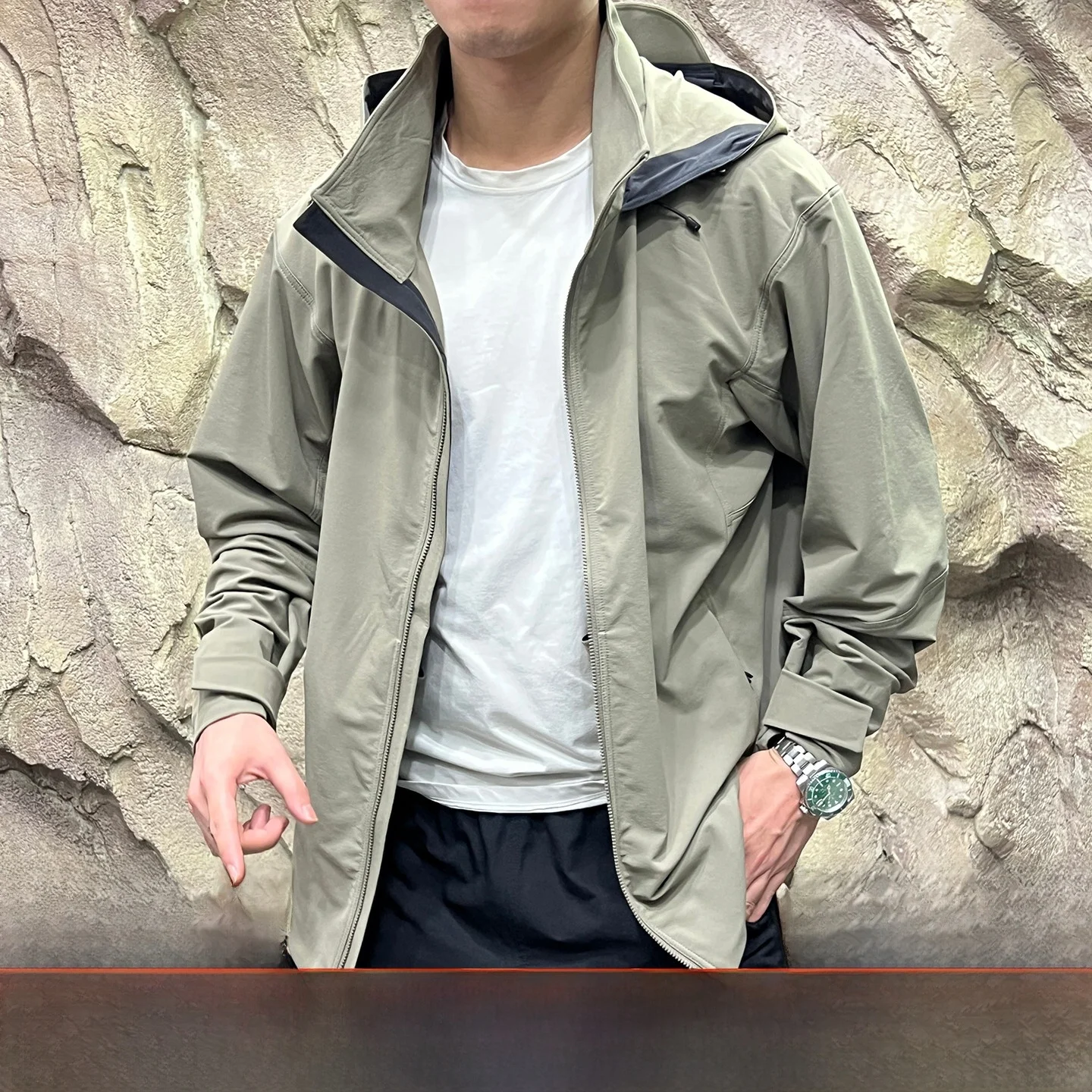 

Outdoor Men's Softell Jaet Full Prure Glue 3D Cutting Busin Series High End Autumn Functional Windproof Polyester F...