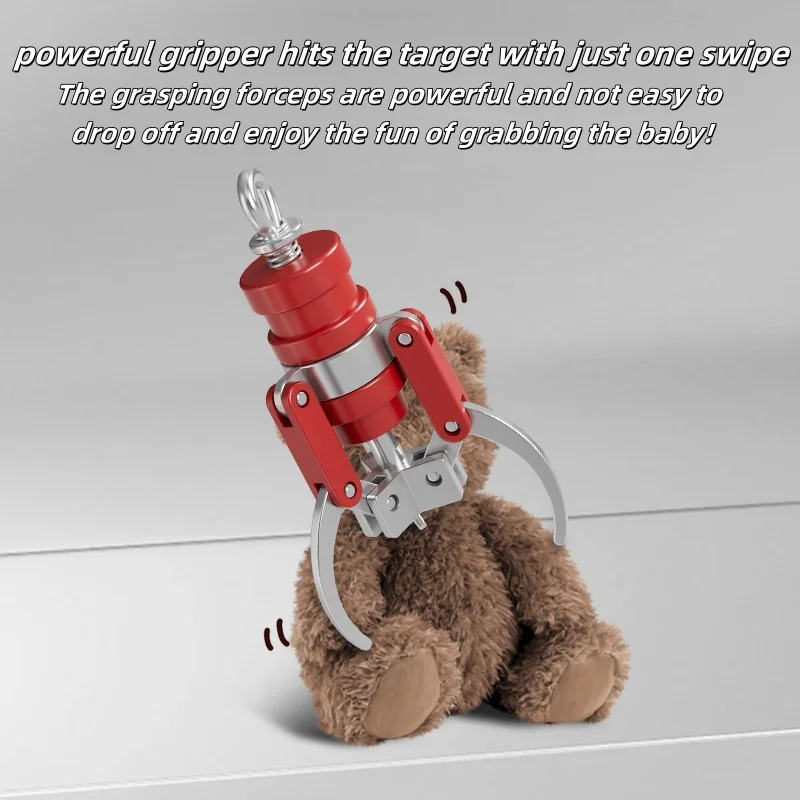 Criativo mini pinça ponta do dedo ferramenta de descompressão chaveiro boneca máquina garra diy pingente divertido brinquedo presente