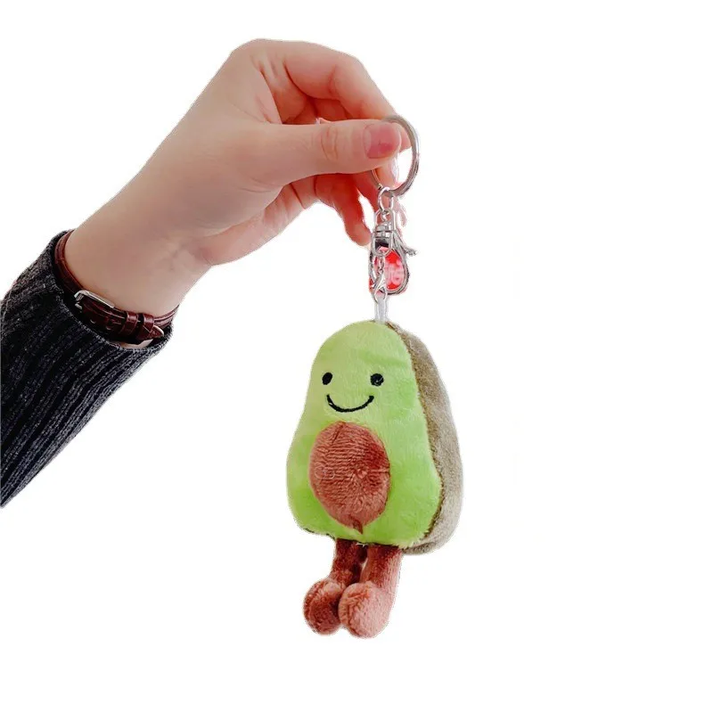 30pcs Mini Avocado Doll Keychain Cartoon Stuffed Toys Plush Toy Kawaii Keyring Bag Pendant Key Chain Cute Boy Girl Toy Gifts