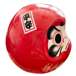 Mini Ceramic Daruma Figurines Japanese Good Luck Fortune Lucky Fengshui Decoration Red