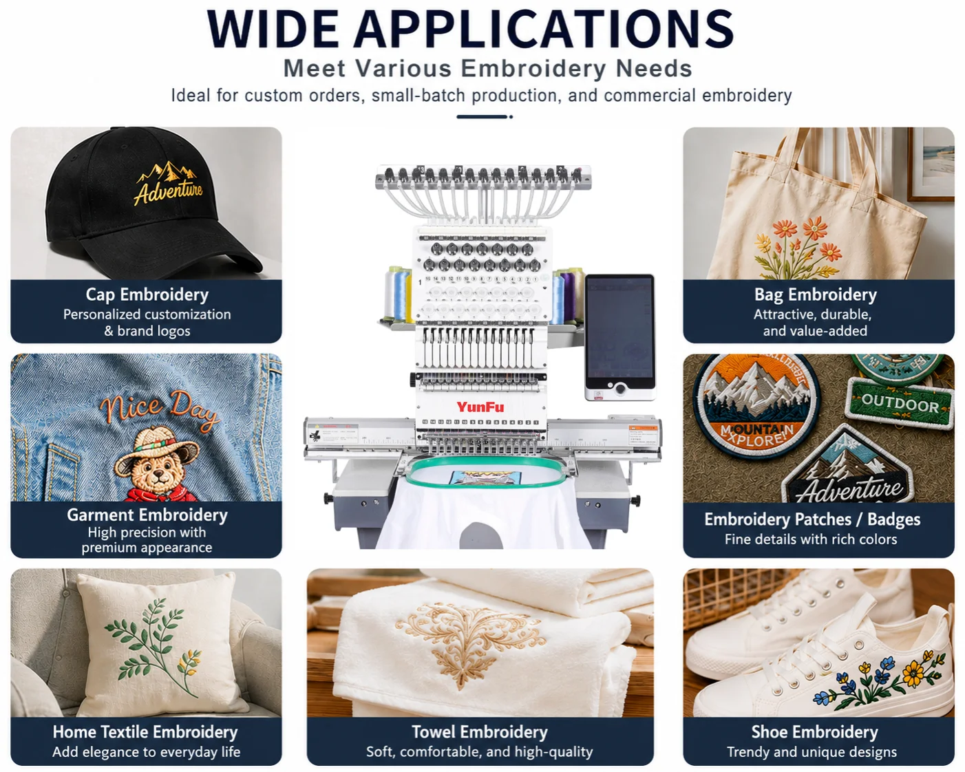 Commercial Endurable Automatic Computerized Single Head 15 Needle Embroidery Machine Cap Embroidery Home Studio Easy Operation