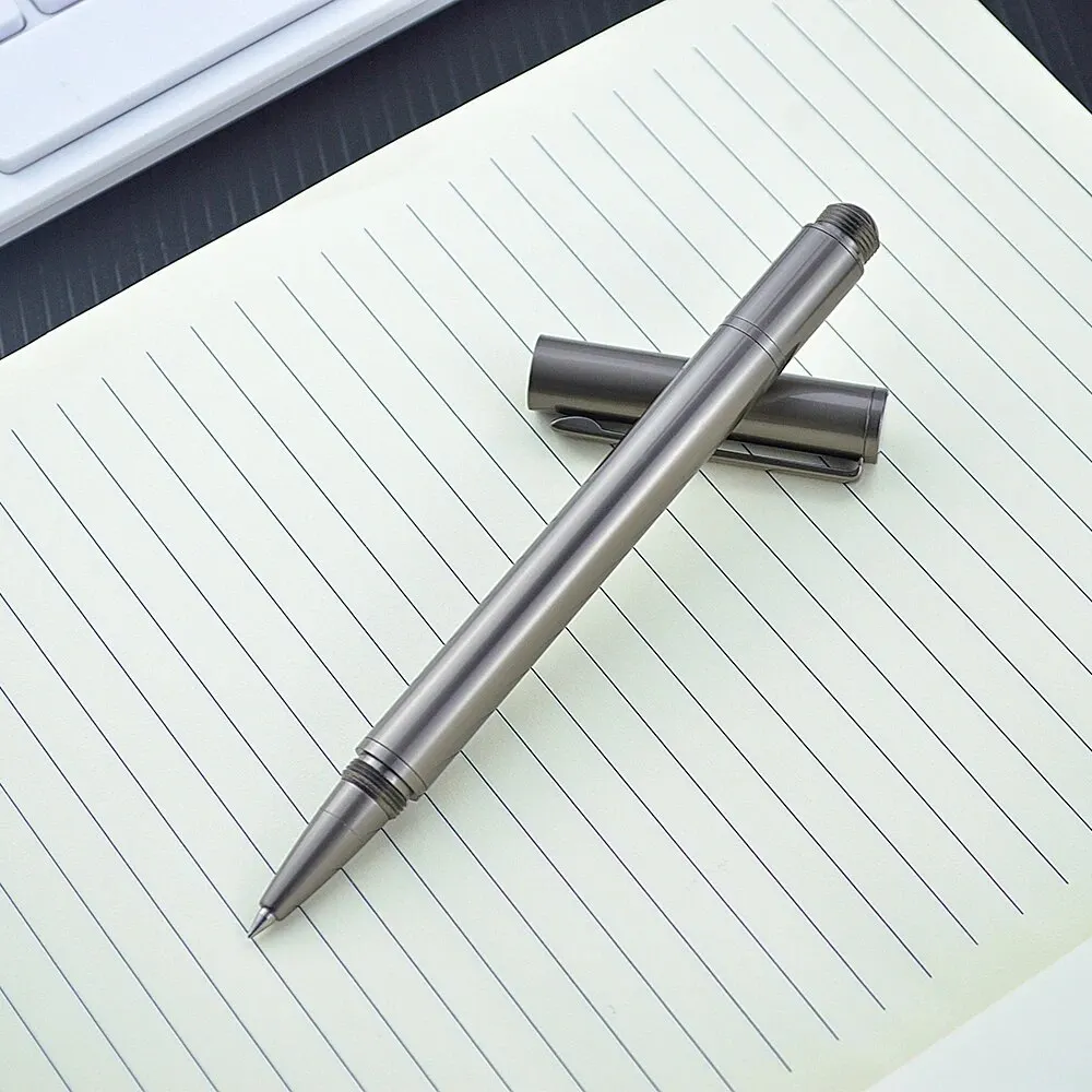 1 PC Portable Dual-Function Pen, Ballpoint Pen + Pencil, Smooth Writing and Easy to Carry, Black Ink, Perfect Gift