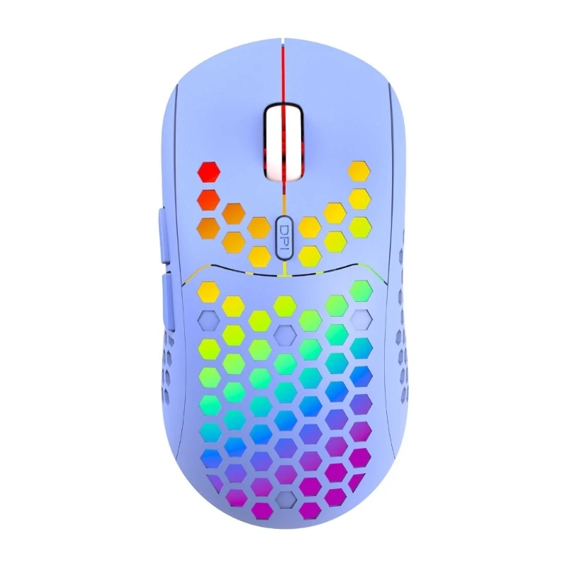 

Stylish Wireless Mouse with 2.4Ghz Connection RGB Backlit and Lightweight Design 3200DPI Adjustable Type C Charging Dropship