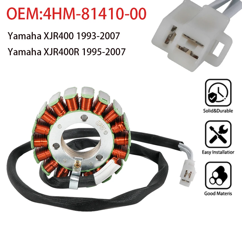 

Motorcycle Ignition Generator Stator Coil For Yamaha XJR400 XJR400R OEM:4HM-81410-00 1993-1994-1995-1996-1997-1998-1999-2007