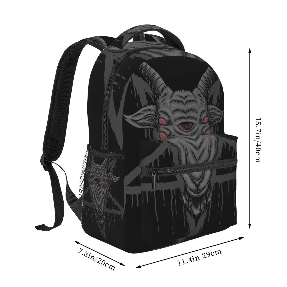 Baphomet, The Devil Goat Backpacks Boys Girls Bookbag Students School Bags Cartoon Kids Rucksack Shoulder Bag Large Capacity