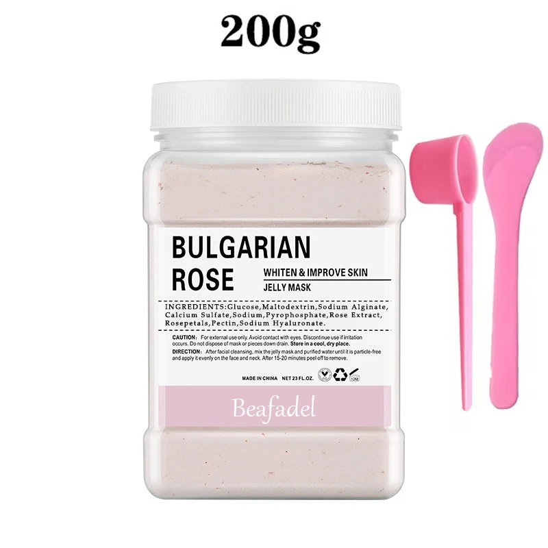 650 g Gelee-Maskenpulver, Rosenmasken, abziehbare hydroklastische Kristallkollagen-Gesichtsgelee-Maske für das Gesicht
