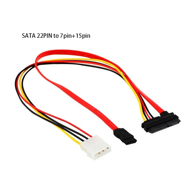 IDE+SATA3.0 Cable Splitter to Integrated Hard Disk Optical Drive Data Cable Power Cord SATA 7+15P to 7+4Pin Convert Wire