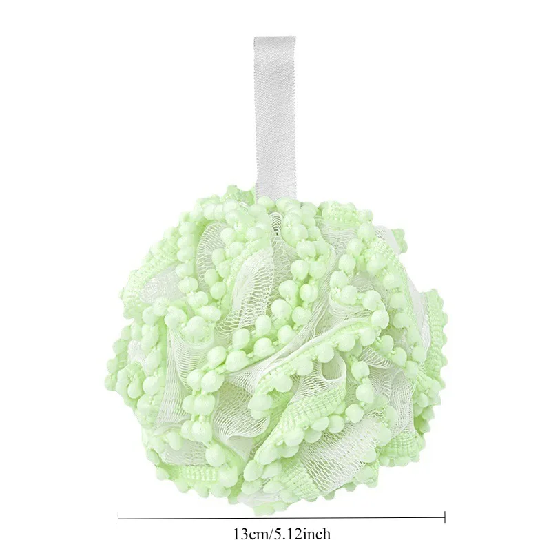 حمام زهرة الاستحمام اللؤلؤ كرات الاستحمام غير منشط حمام زهرة كرات التجفيف السريع لطيف تنظيف رغوة كرات حمام