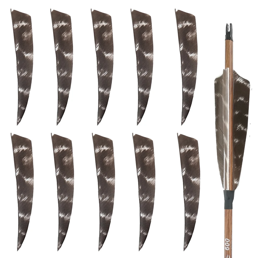 50 stücke Bogenschießen Türkei Feder Befiederung 4/5 Zoll Natürliche Pfeile Befiederung Rechte Flügel Flügel für DIY Zubehör Jagd Schießen