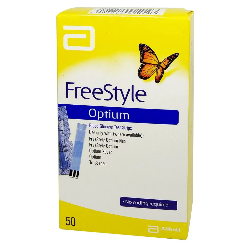 Тест-полоски Abbott Freestyle Optium Neo для измерения уровня глюкозы, 50 шт., срок годности актуален, для личного использования, варианты продукции (без коробки).