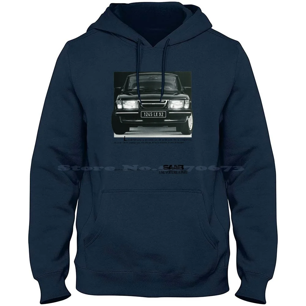 Saab 900 Turbo 100% Cotton Hoodie Saab 900 Turbo Ems Swedish Sports 1970s 1980s 1990s Dad Mum Fathers Day Mothers Day