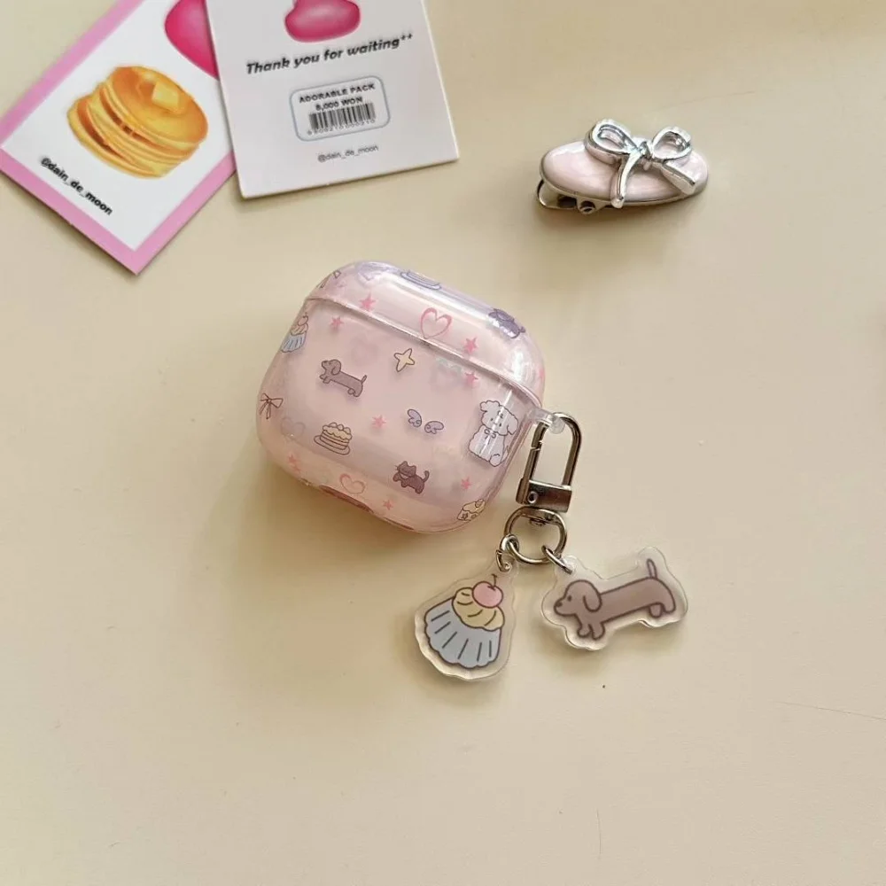 

[13] Girl милый торт кошка такса подходит для AirPods1/3 защитный корпус apple airPods4 беспроводной Bluetooth