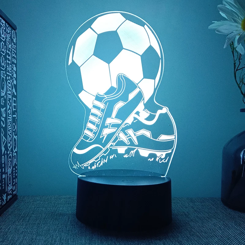 Football 3d Led Night Lights For Bedroom Manga Desk Lava Lamp Children's Room Decor Kids Birthday Gift