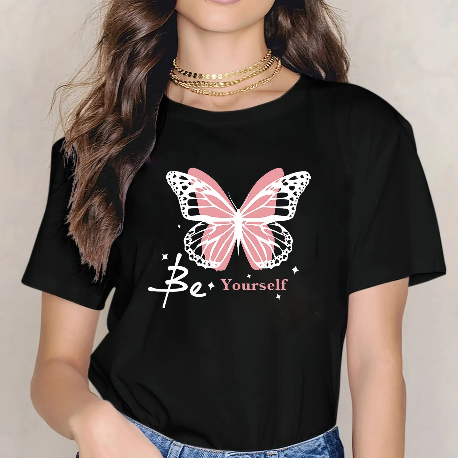 1pc 2D Flat Heat Transfer Decal, a Single Butterfly Heat Transfer Sticker, Suitable for DIY Clothing, , Bags, Fabrics--colorful Butterfly Wing Pattern Vinyl Heat Transfer Decal, for Fabric Decoration(no Sewing Required), 2D Flat