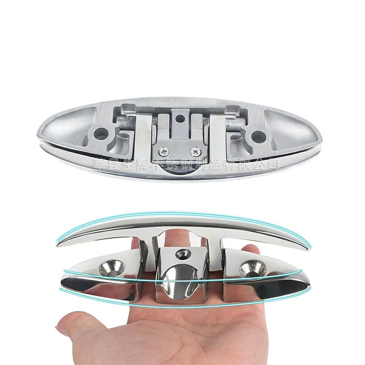 

316 stainless steel pull cable bolt, croissant cable bolt folding cable bolt yacht marine folding handle splint bollard