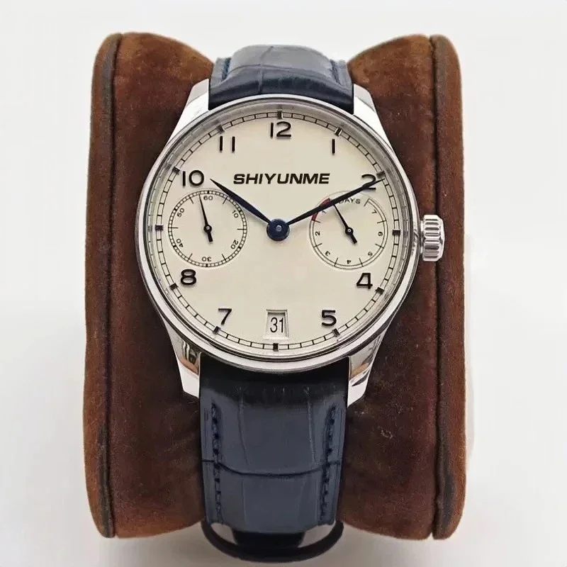 WATCH1 Store ساعات ميكانيكية أوتوماتيكية للجنسين بحزام من الفولاذ المقاوم للصدأ وظيفة كاملة سلسلة العين المزدوجة بالتوقيت العالمي