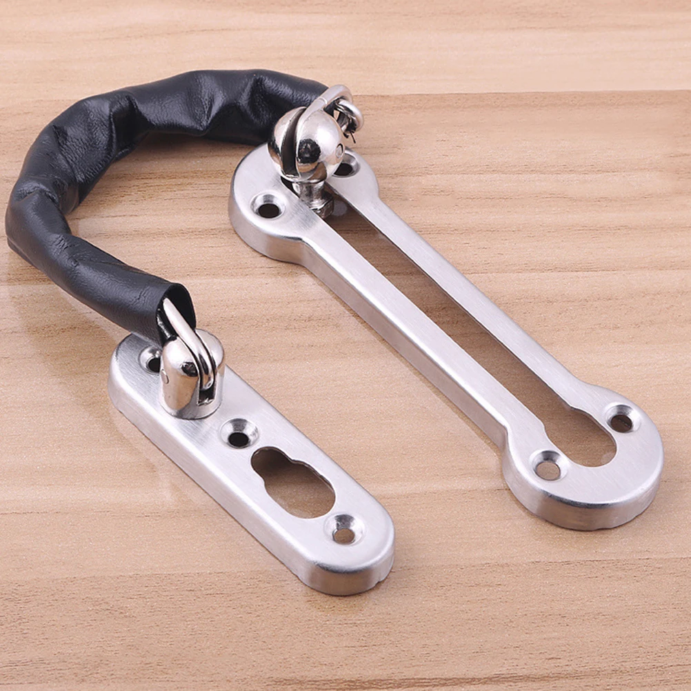 

Stainless Steel Security Door Cabinet Latch Safety For Home Office Hotel Durable Hardened Garage Door Hardware Chain Bolt Lock
