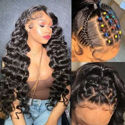 Loose Wave Full Lace Wigs Human Hair Loose Deep Wave Brazilian Full Lace Human Hair Wigs HD Transparent Full Lace Wig Human Hair
