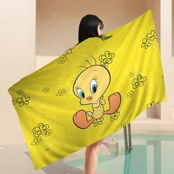 Yellow Cartoon T-Tweetys Bird Microfiber Beach Towels Quick Dry Towel Sand Beach Towels Pool Towel for Travel Swim Pool Yoga