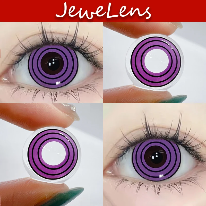 Jewelens 2pcs/1pair Red Color Contact Lenses Uchiha Sharingan Itachi Sasuke Kakashi Madara Cosplay Anime Accessories