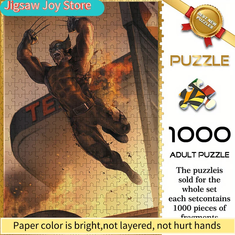 

Бесшовные пазлы на тему Marvel Z11.3-9, изображающие Росомаху в сцене боевых действий на огненном поле боя с графикой в стиле комиксов.