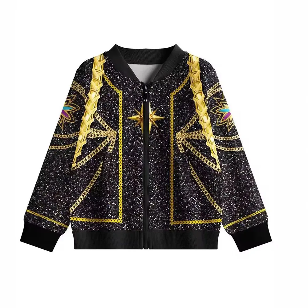 Chica Kpop Rumi Cosplay chaqueta poliéster niños Demon Hunters Zoey Cosplay disfraz Halloween Sudadera con capucha deportes uniformes escolares prendas de vestir